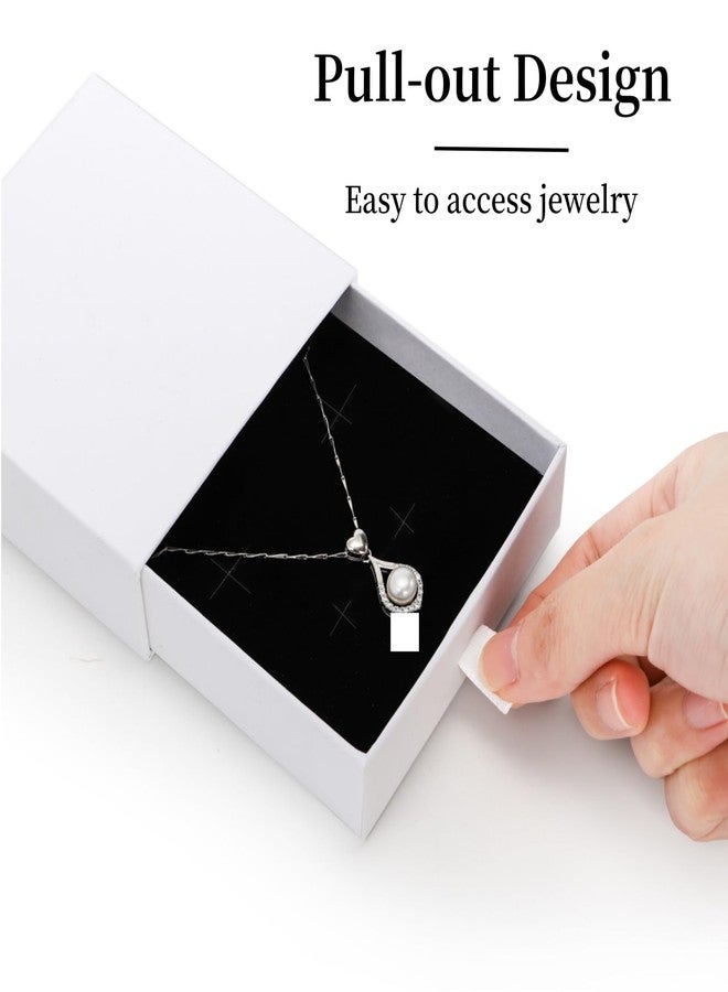 WRINGKIT 24 Pack White Cardboard Jewelry Gift Boxes Bulk, Square Jewelry Gift Boxes 3.5x3.5x1.2 Inch, Jewelries Packing Box with Lids Foam Cushion for Necklace Earring Bracelet Ring Display Storage - Image 3